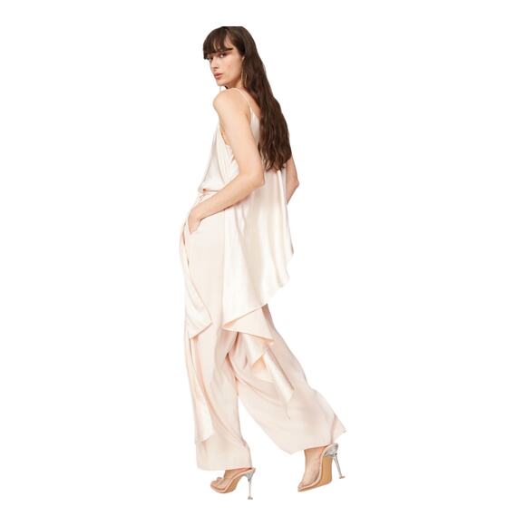 Obando Collective Wide Leg Jumpsuit with Cape Cream Size 4 - Picture 13 of 13